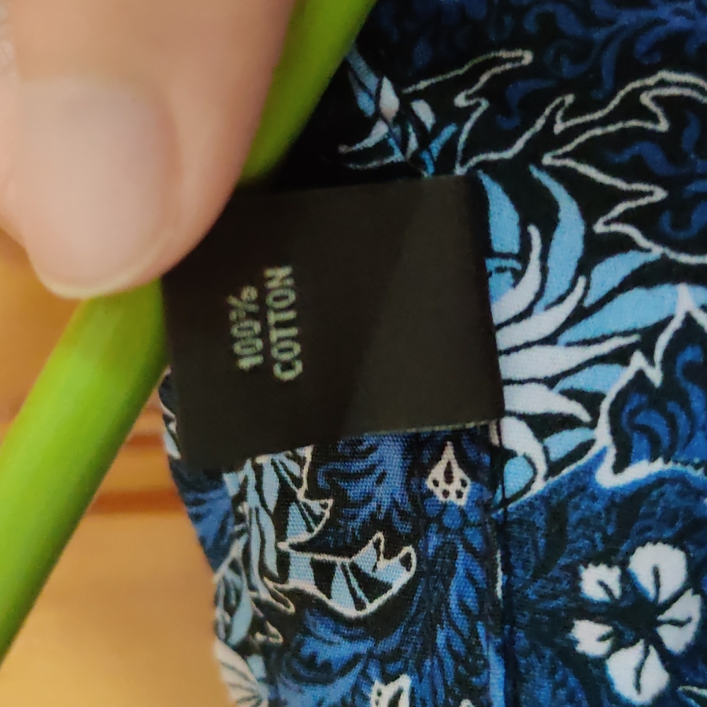 Blue Flowers Pattern Button Down Shirt - image 2